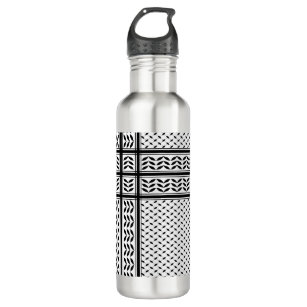 Keffiyeh Symbol of Palestine Resistance Pattern 710 Ml Water Bottle