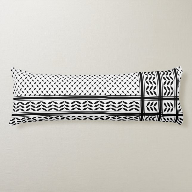 Keffiyeh Symbol of Palestine Resistance Pattern Body Cushion (Front)