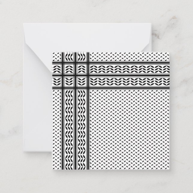 Keffiyeh Symbol of Palestine Resistance Pattern Card (Front)