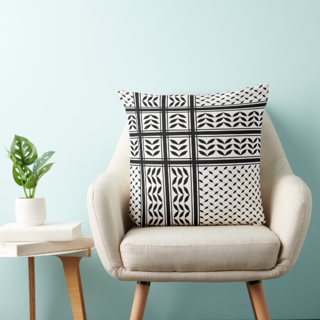 Keffiyeh Symbol of Palestine Resistance Pattern Cushion (Chair)