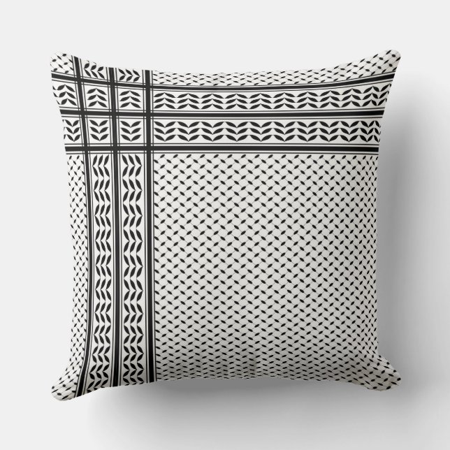 Keffiyeh Symbol of Palestine Resistance Pattern Cushion (Back)