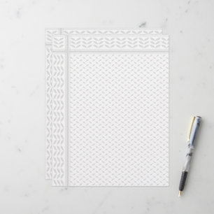 Keffiyeh Symbol of Palestine Resistance Pattern Custom Letterhead