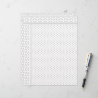 Keffiyeh Symbol of Palestine Resistance Pattern Custom Letterhead
