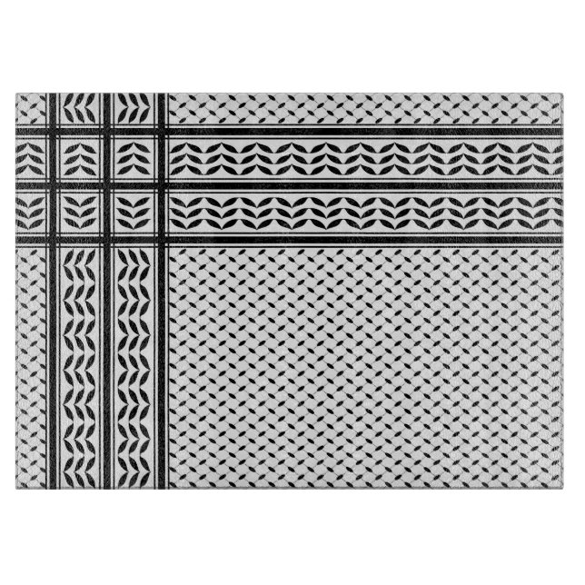 Keffiyeh Symbol of Palestine Resistance Pattern Cutting Board (Front)