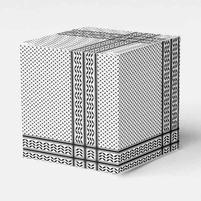 Keffiyeh Symbol of Palestine Resistance Pattern Favour Box (Front Side)