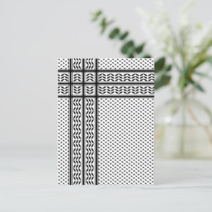 Keffiyeh Symbol of Palestine Resistance Pattern Holiday Postcard