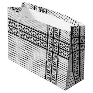 Keffiyeh Symbol of Palestine Resistance Pattern Large Gift Bag