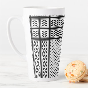 Keffiyeh Symbol of Palestine Resistance Pattern Latte Mug