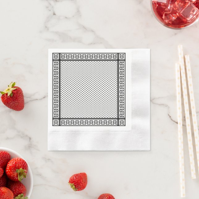 Keffiyeh Symbol of Palestine Resistance Pattern Napkin (Insitu)