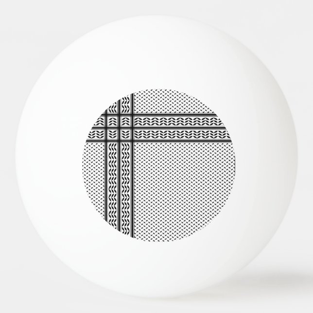 Keffiyeh Symbol of Palestine Resistance Pattern Ping Pong Ball (Front)