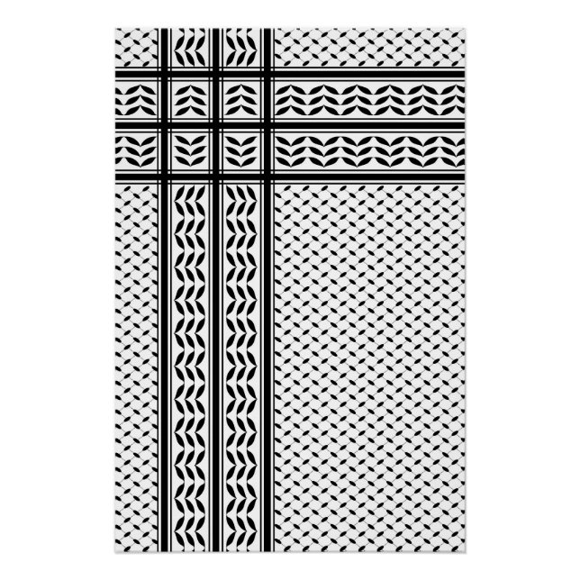 Keffiyeh Symbol of Palestine Resistance Pattern Poster (Front)