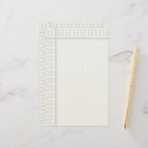 Keffiyeh Symbol of Palestine Resistance Pattern Stationery