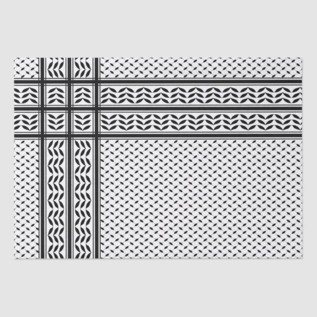 Keffiyeh Symbol of Palestine Resistance Pattern Tissue Paper (Front)