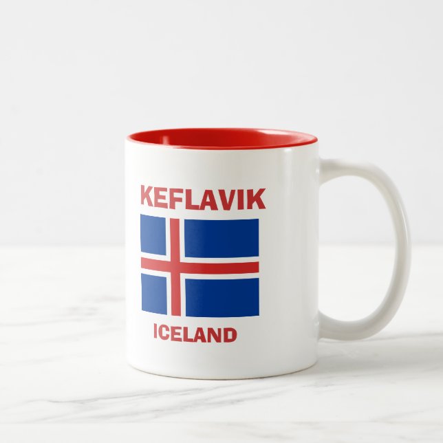 Keflavik, Iceland Airport KEF Code Mug (Right)