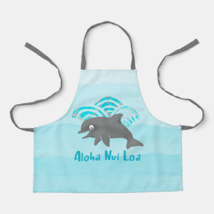 Keiki Watercolor Dolphin Wave Apron