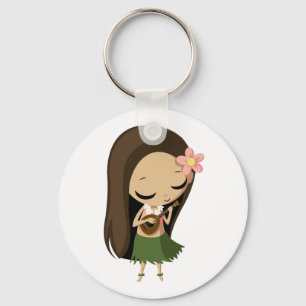 Keilana the Hula Girl Key Ring