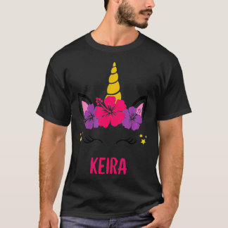 KEIRA Personalised Unicorn Face  T-Shirt