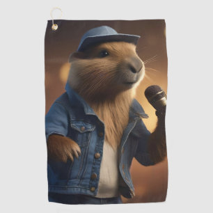 Keith Capybara Country Western Singer, Golf Towel
