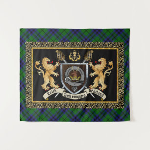 Keith Clan Badge & Motto w/Lions  Tapestry