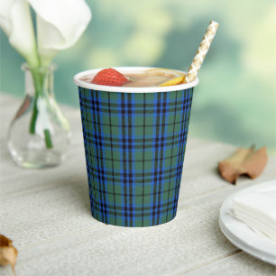 Keith Clan Scottish Plaid Pattern Paper Cups
