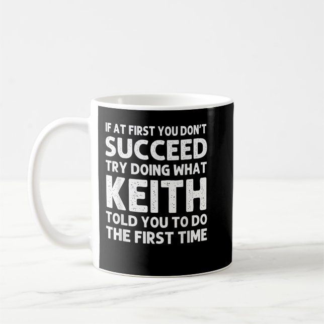 KEITH Gift Name Personalised Birthday Funny Christ Coffee Mug (Left)