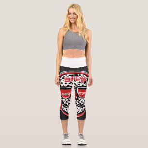 Keith Haring Style Women's Leggings with 60's Nerd