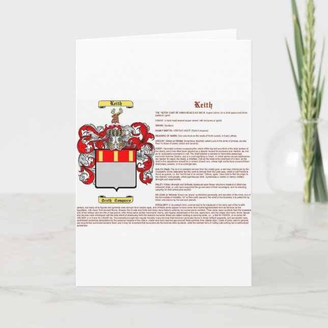 keith (meaning) card (Front)