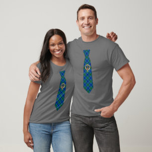 Keith Scottish Clan Badge & Tartan Necktie T-Shirt