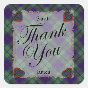 Keith Scottish clan tartan - Plaid Square Sticker