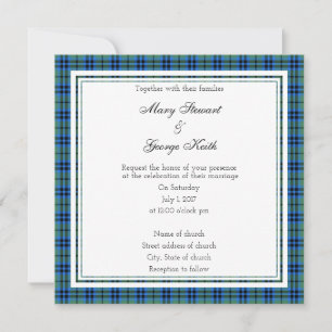 Keith Scottish Wedding Square Invitation