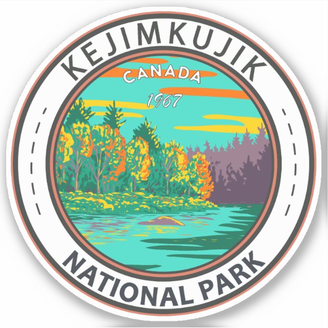 Kejimkujik National Park Still Brook Canada Retro (Front)