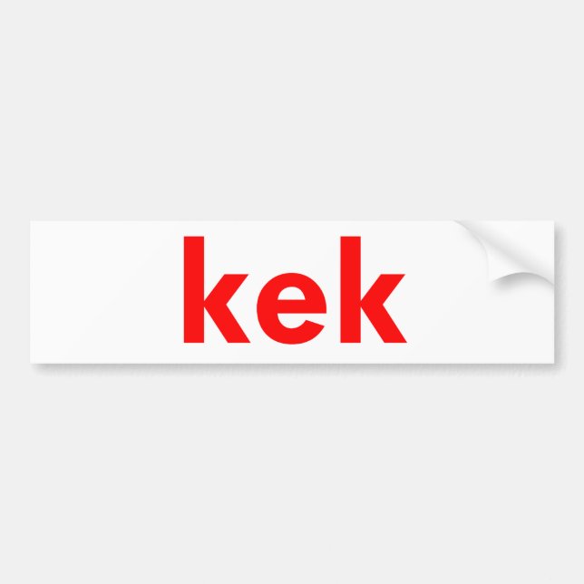 kek bumper sticker (Front)