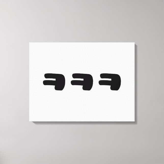 KEKEKE ㅋㅋㅋ Korean Slang Canvas Print (Front)