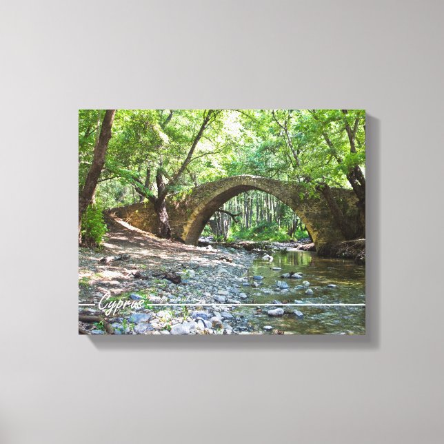 kelefos mediaeval bridge at Cyprus Canvas Print (Front)