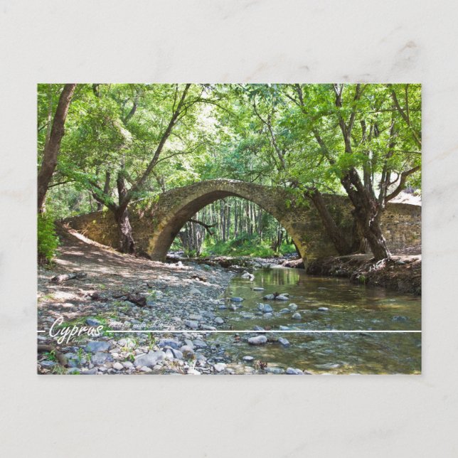 kelefos mediaeval bridge at Cyprus postcard (Front)