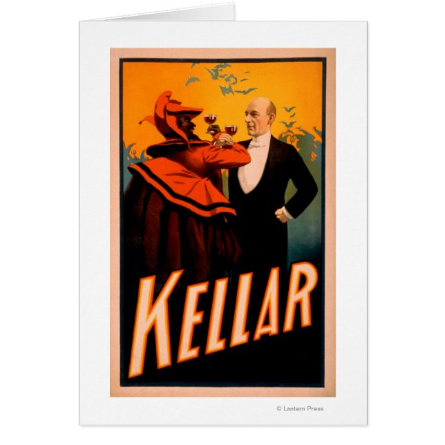Kellar Magician Drinking Wine with the Devil (Front)
