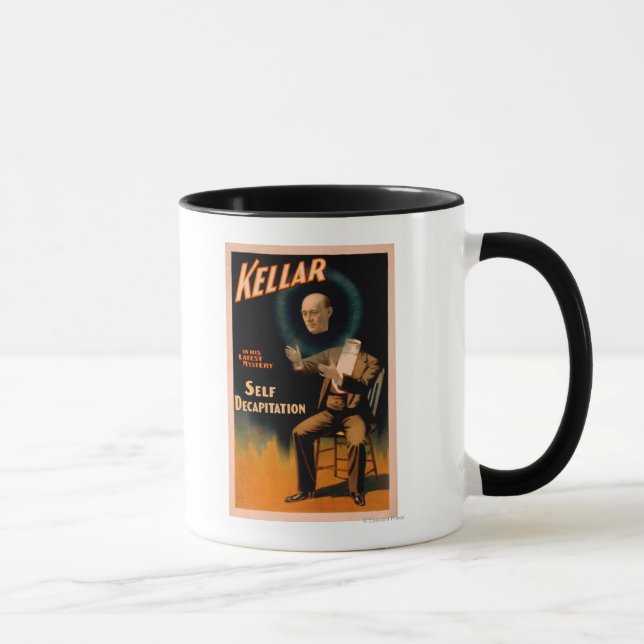 Kellar performing Self Decapitation Magic Mug (Right)