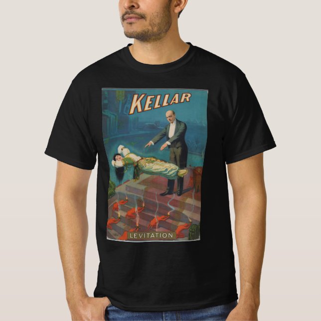 Kellar the Magician Levitation Magic Poster T-Shirt (Front)