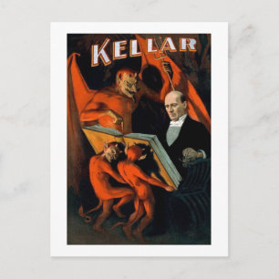 Kellar The Magician Vintage Magic Postcard