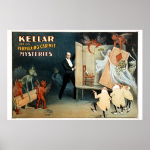 Kellar's Cabinets Vintage Theatre Poster. Poster