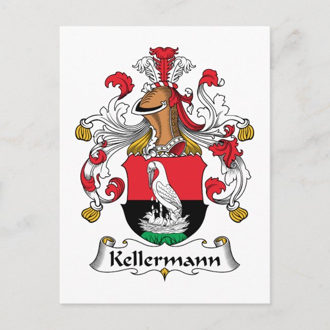 Kellermann Family Crest Postcard (Front)