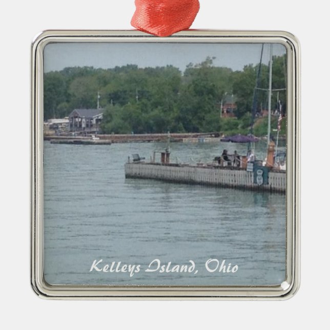 Kelleys Island, OH Boats Photo Christmas Ornament (Front)