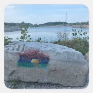Kelleys Quarry Photography by Willowcatdesigns  Square Sticker