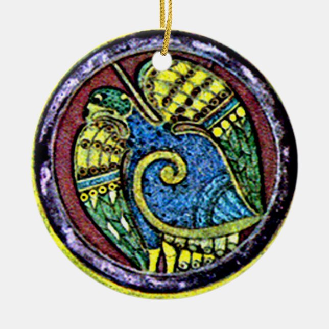 Kells Celtic Bird, Irish Christmas Ornaments (Front)