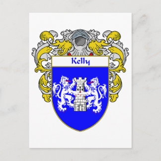 Kelly Coat of Arms (Mantled) Postcard