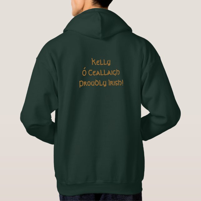 Kelly Crest Coat of Arms Hoodie - Proudly Irish! (Back)