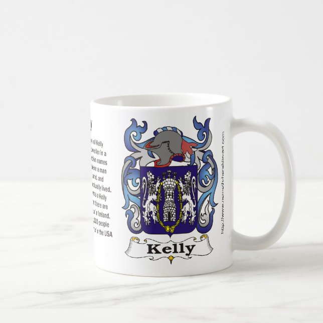 Kelly Family Crest on a mug (Right)