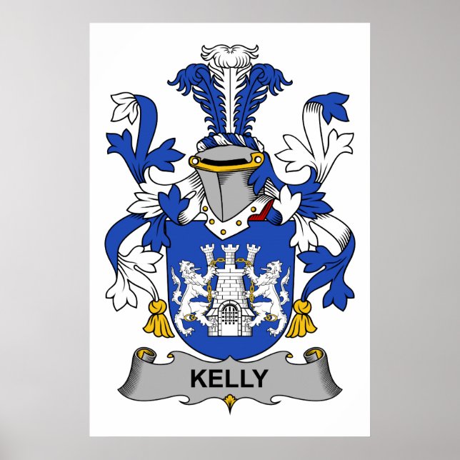 Kelly Family Crest Poster (Front)