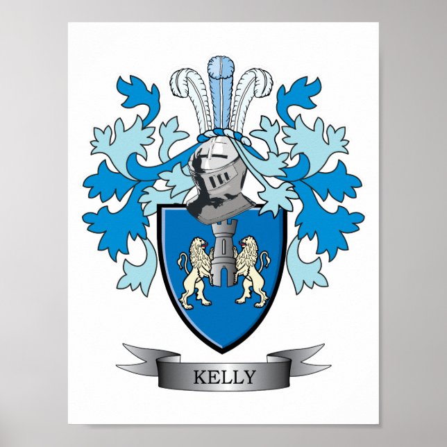 Kelly Family Crest Poster (Front)