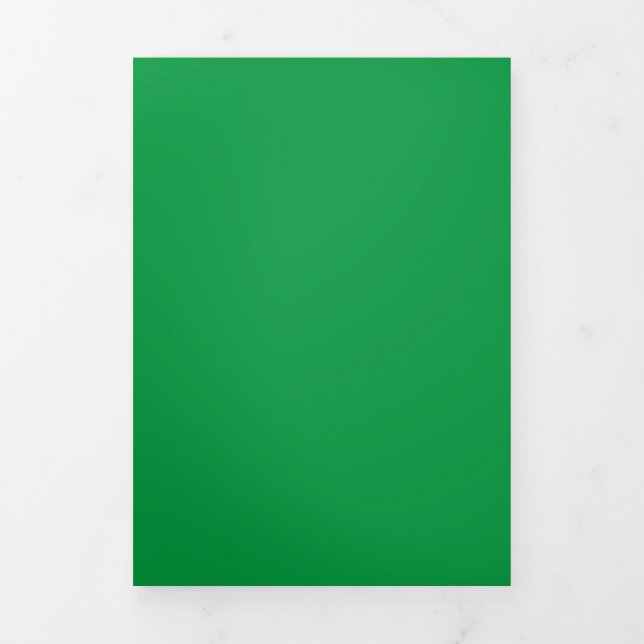 Kelly Green #06983E, Algae Tri-Fold Holiday Card (Cover)